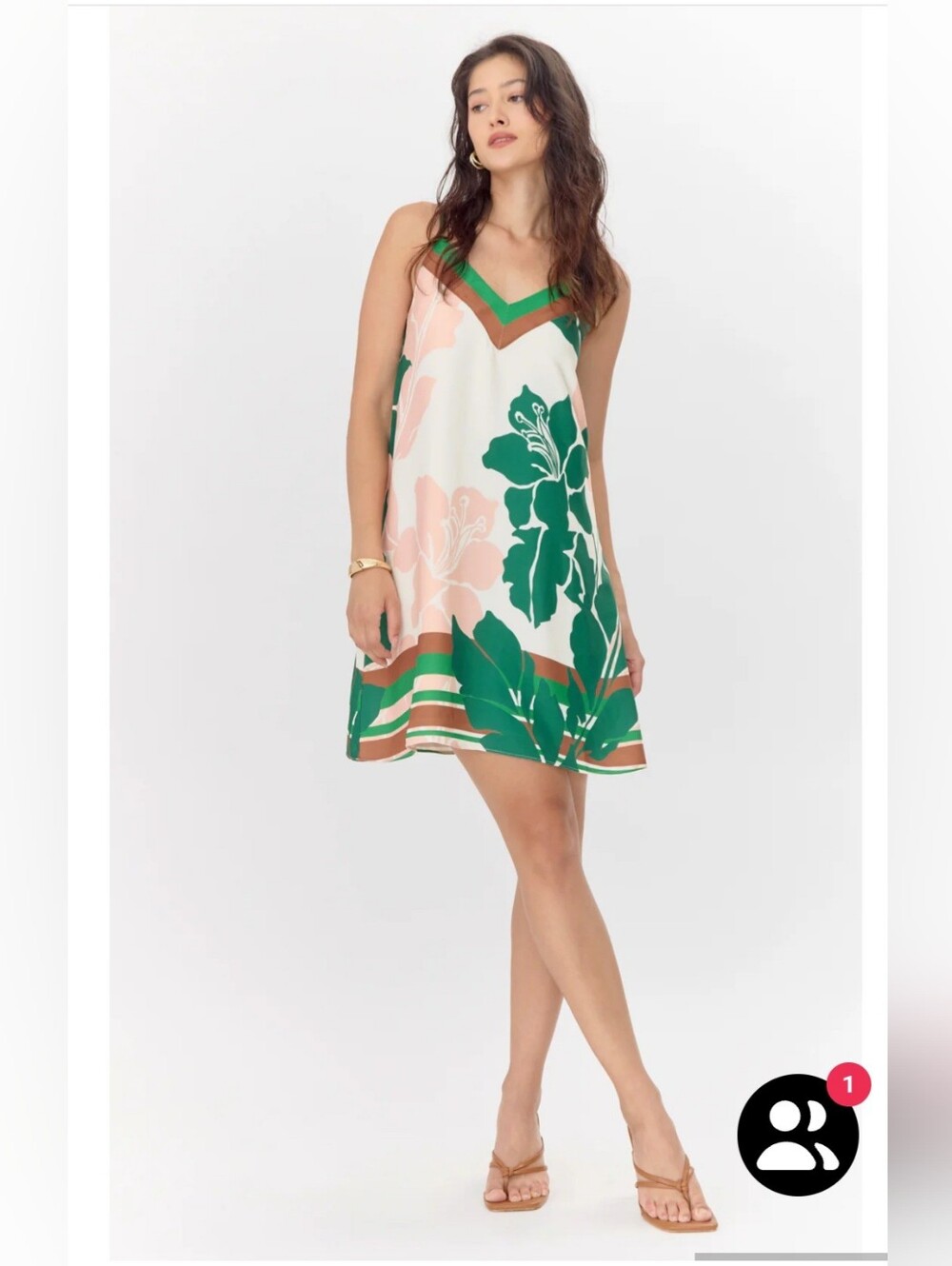 New Anthropologie Greylin Summer   Floral V-Neck Shift Dress 2026 S